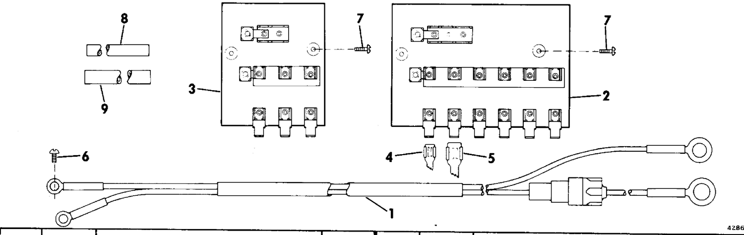 OUTBOARD POWER CABLE KIT 17'