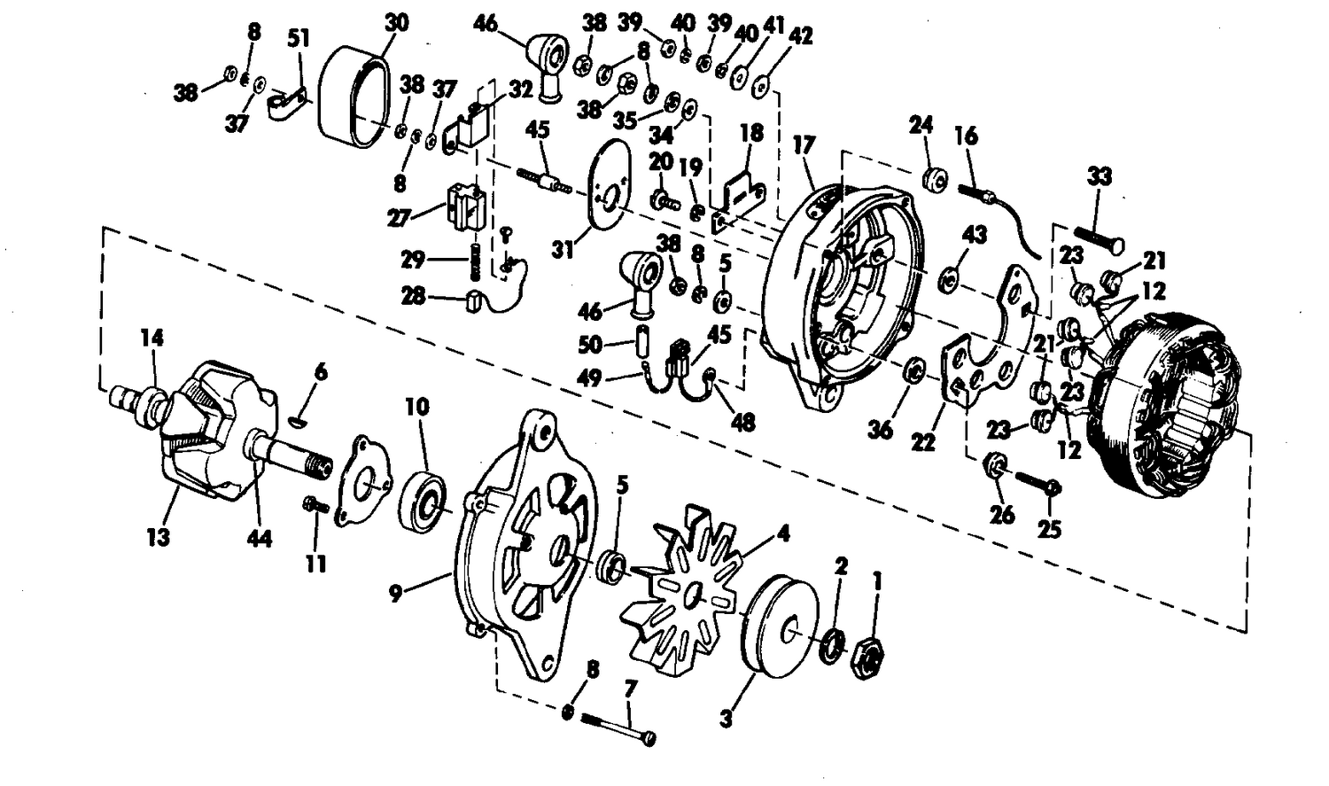 ALTERNATOR 100,120,155,165,225,245 HP SD & 245 JET DRIVE