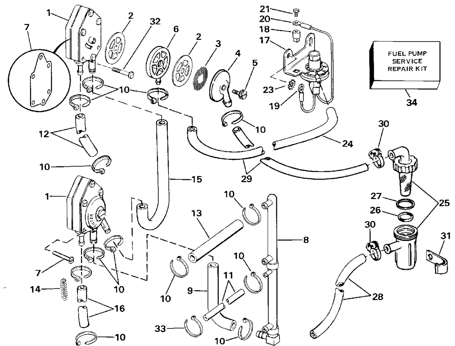 FUEL PUMP AND FILTER