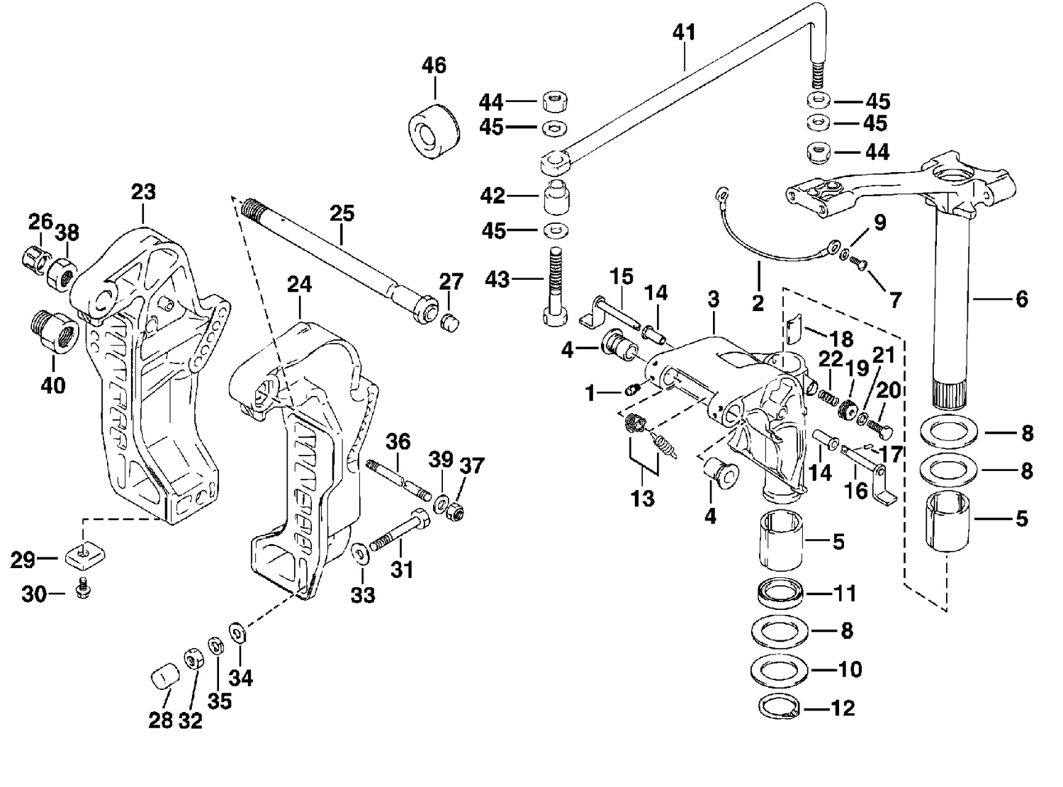 STERN & SWIVEL BRACKET