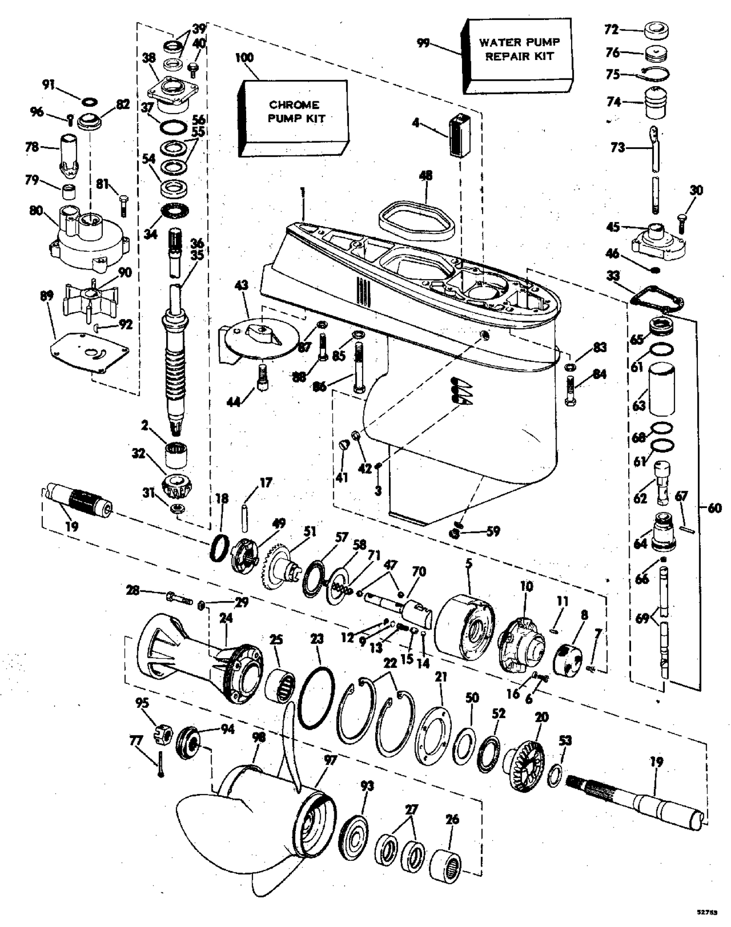 GEARCASE FOR MODELS 70572B,70573B