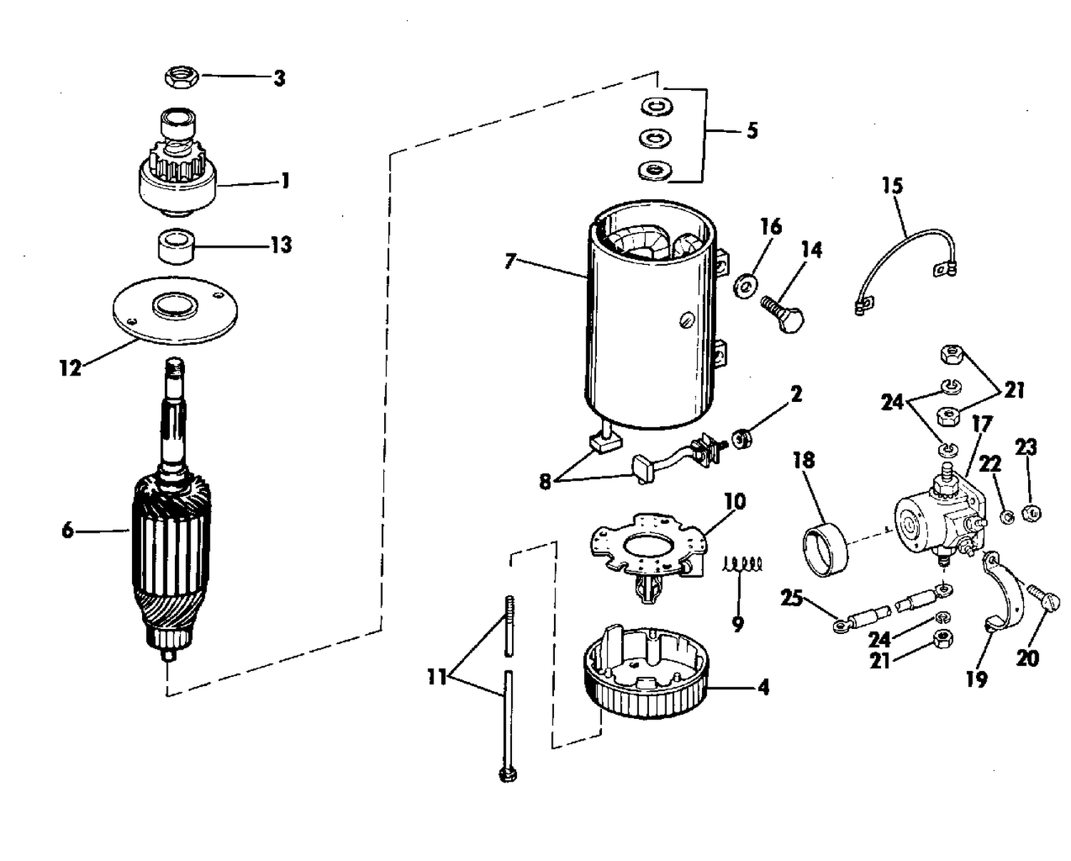 ELECTRIC STARTER & SOLENOID PRESTOLITE MODEL MKW-4008