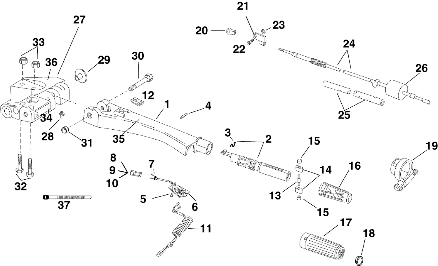 TILLER ARM