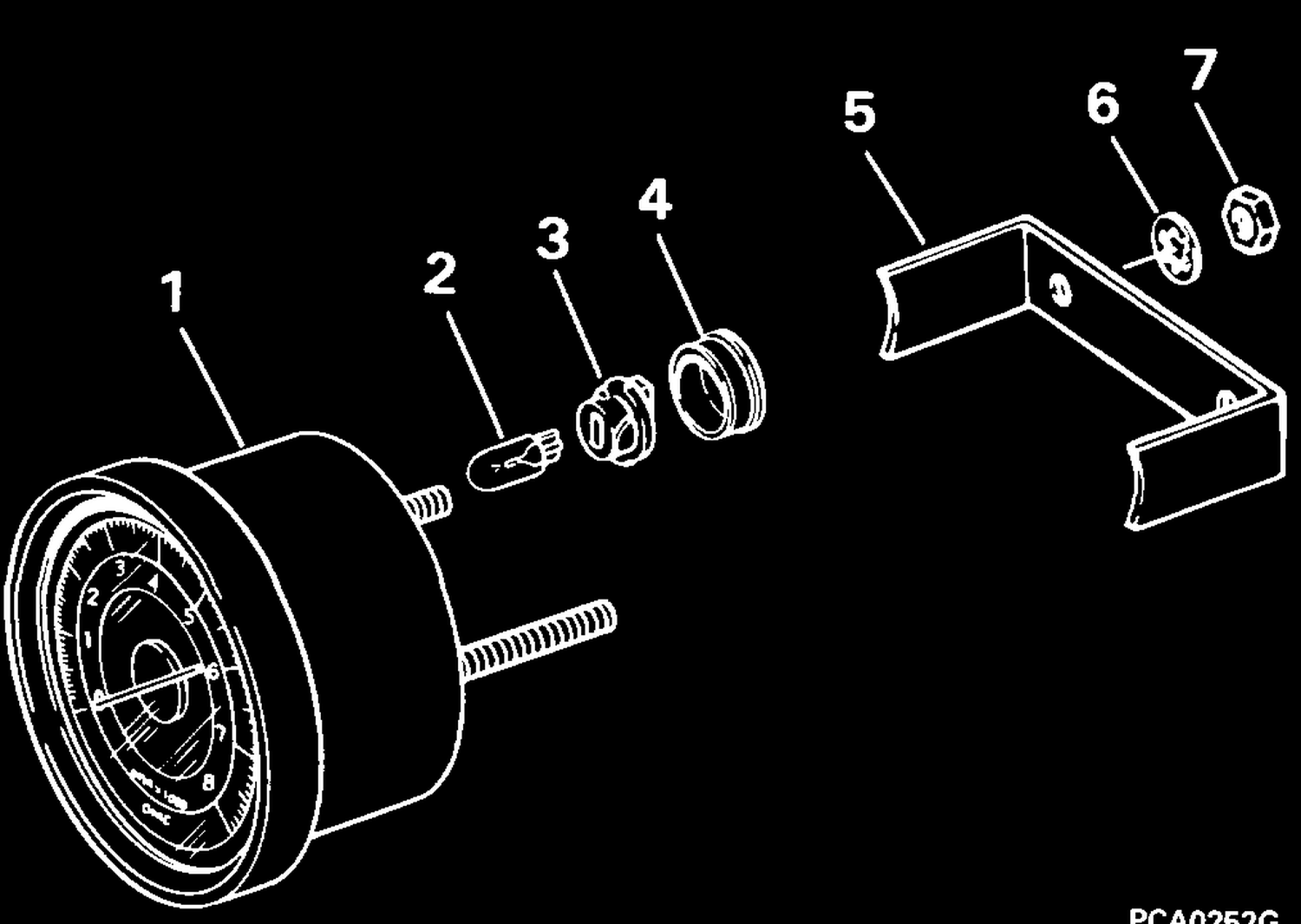 TACHOMETER KIT -- FLUSH MOUNT -- 7000 RPM -- NON-PLUG-IN