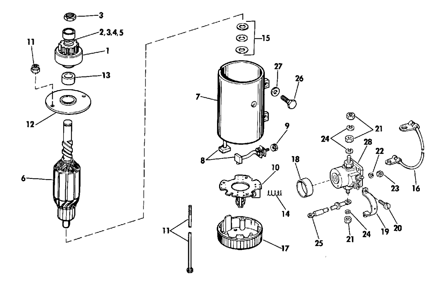 ELECTRIC STARTER & SOLENOID PRESTOLITE MODELS MKW 4001