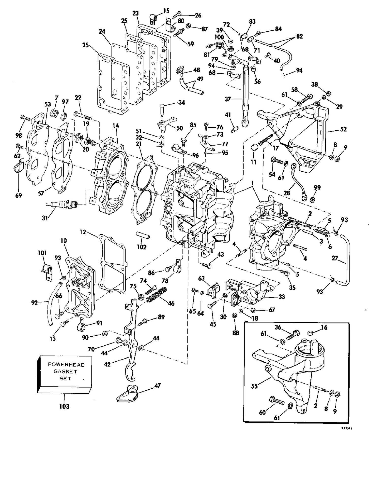 CYLINDER AND CRANKCASE
