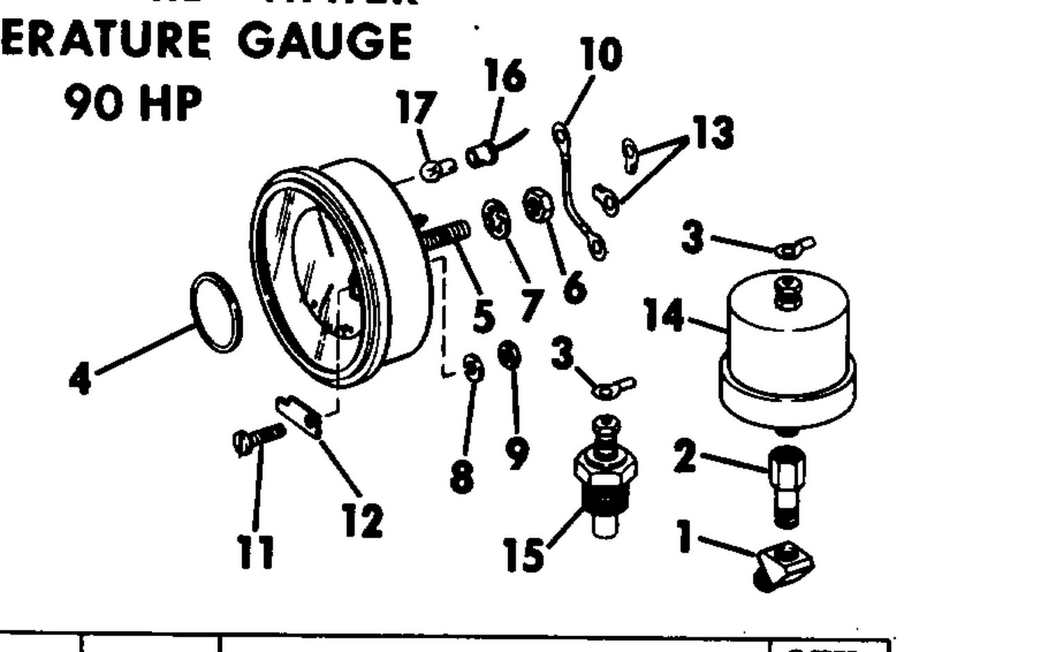 INSTRUMENTS-RING BEZEL OIL PRESSURE-WATER TEMPERATURE GAUGE