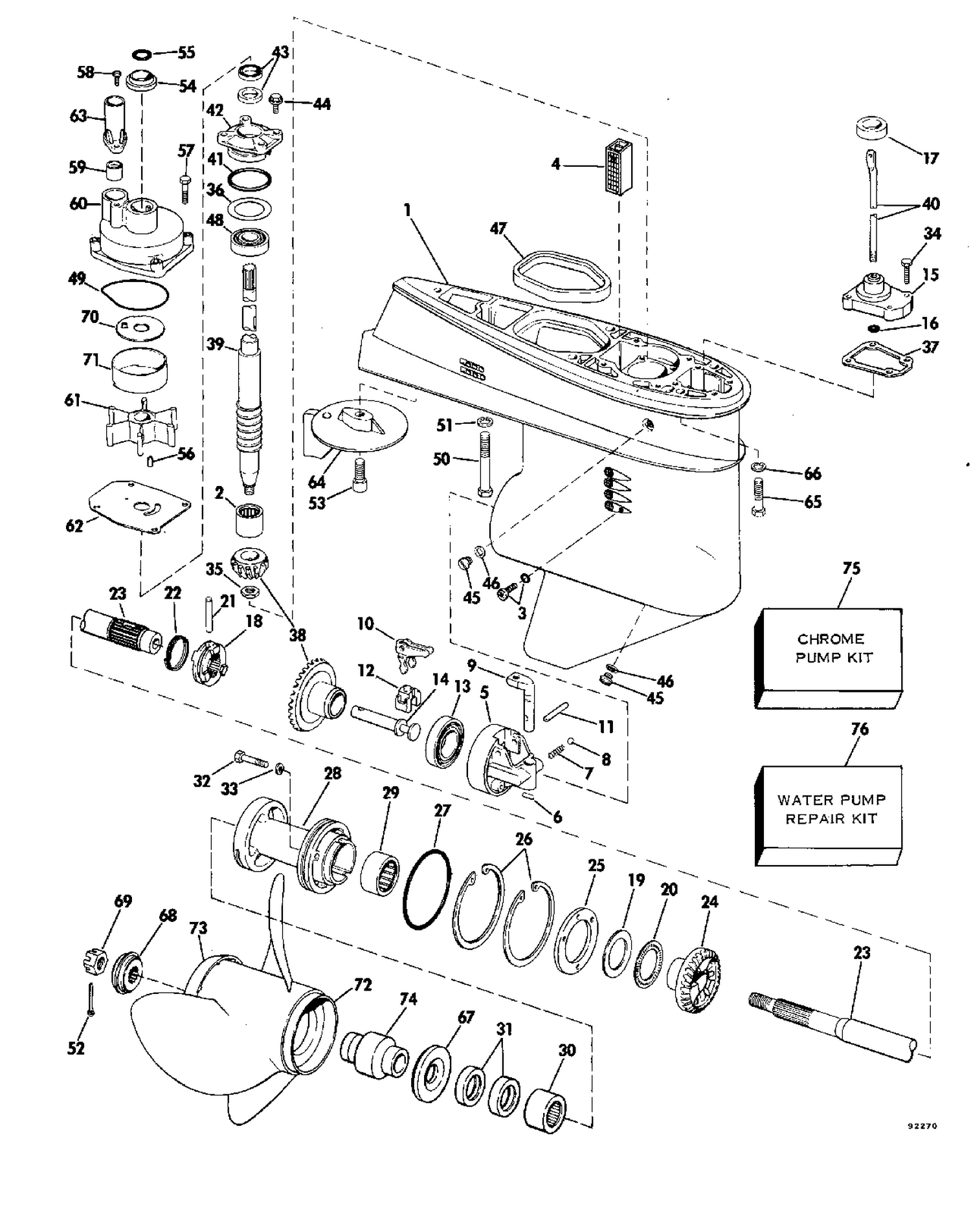 GEARCASE-15" TRANSOM