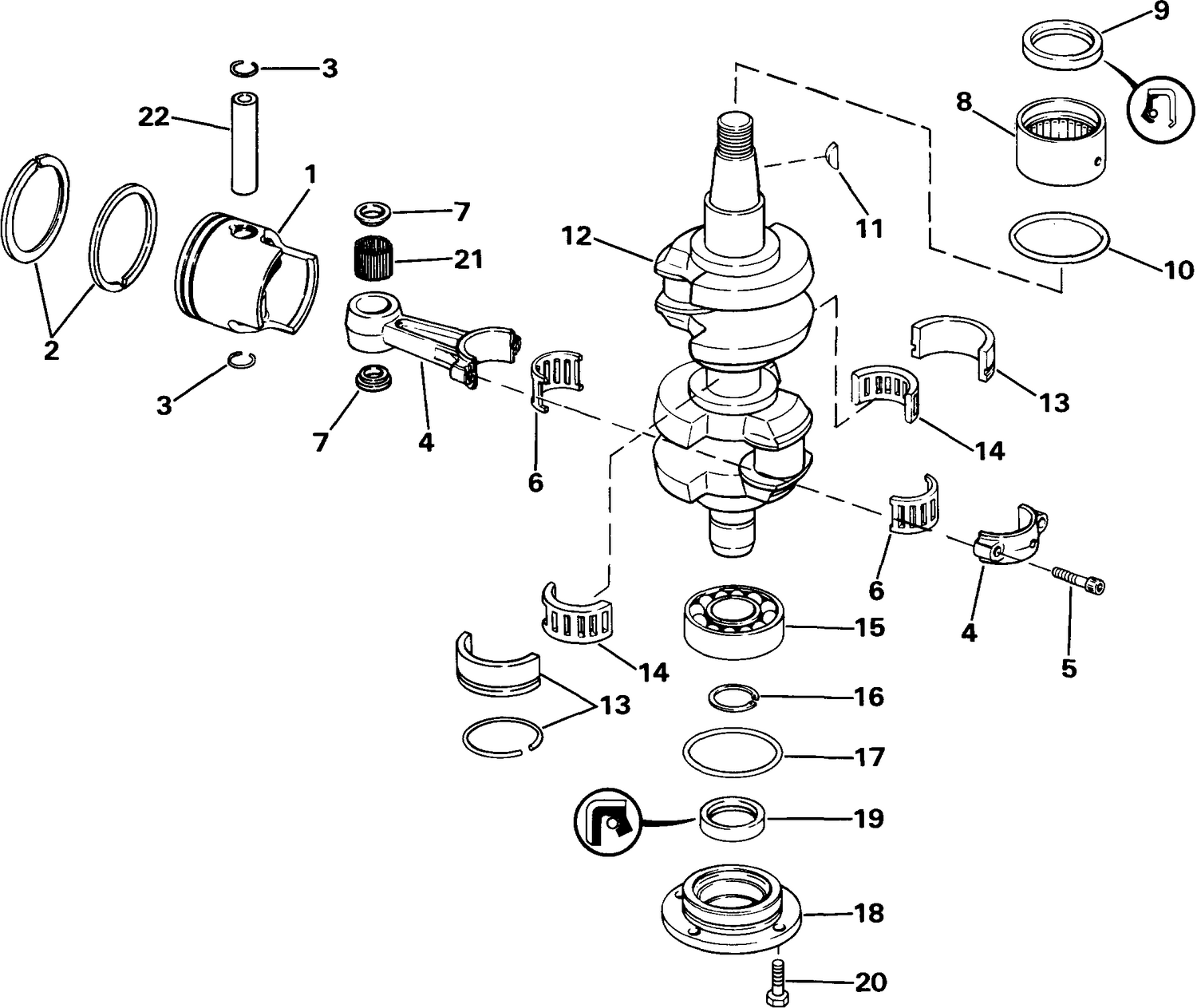 CRANKSHAFT & PISTON