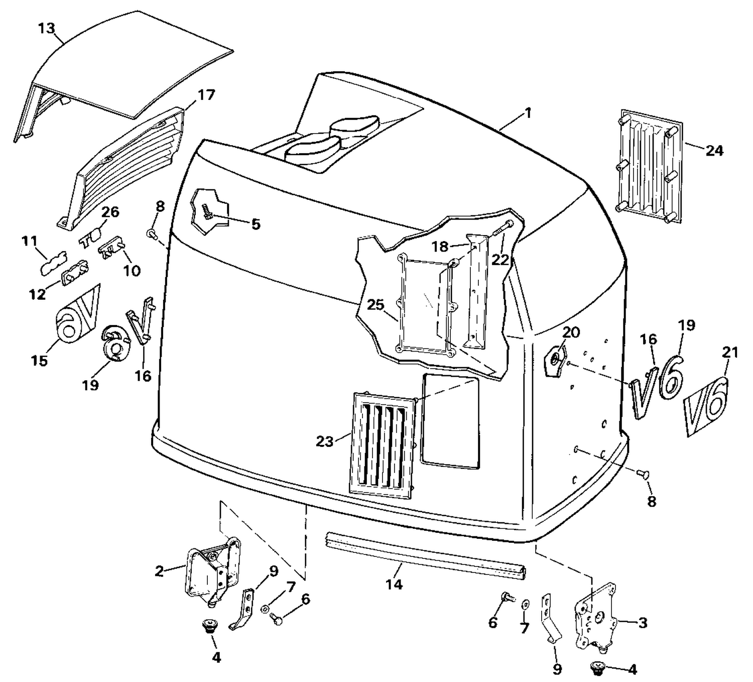 ENGINE COVER - JOHNSON - 200STL