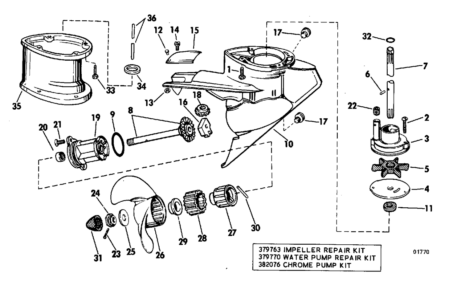 GEARCASE GROUP-WEEDLESS DRIVE