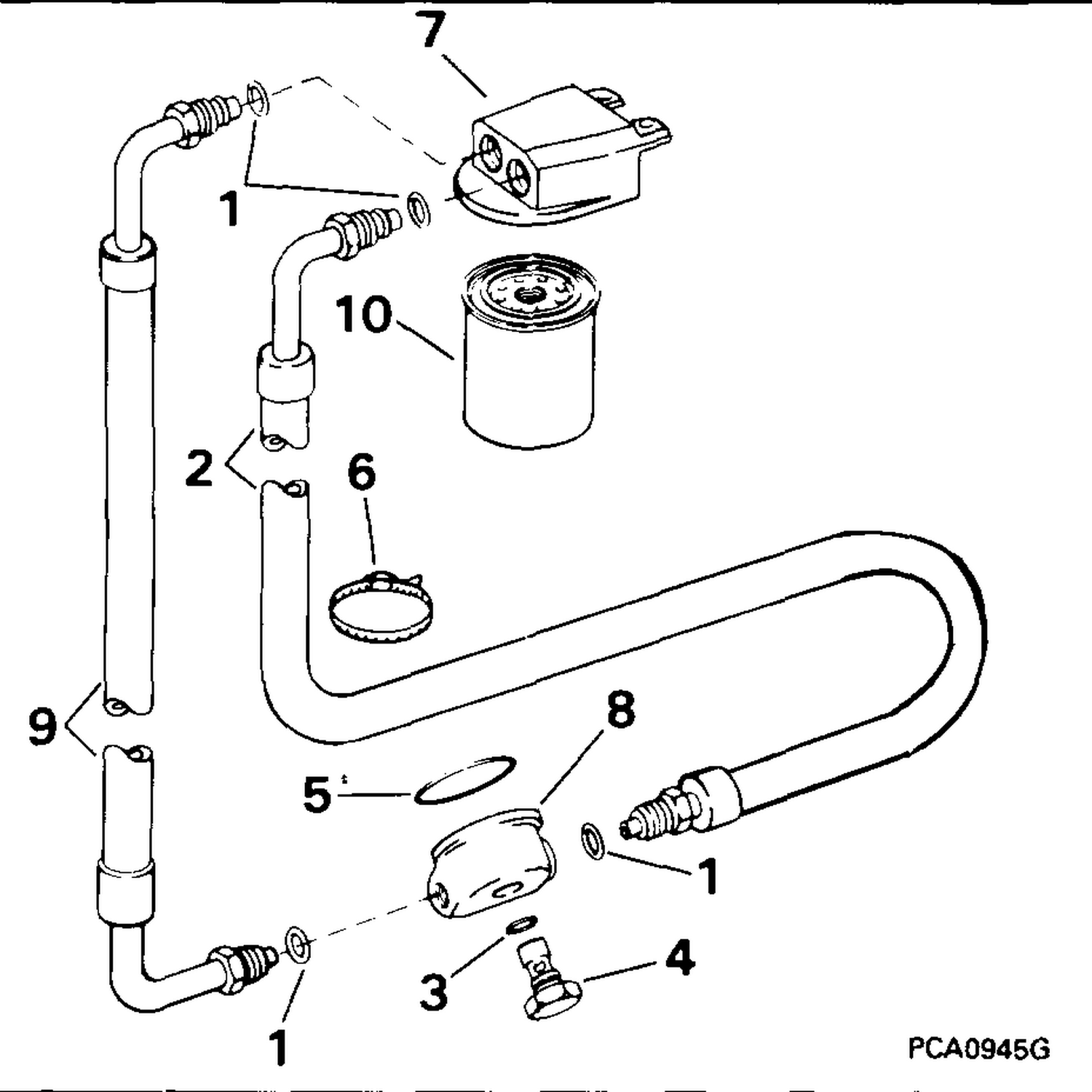 REMOTE OIL FILTER KIT 5.0 & 5.8 MODELS