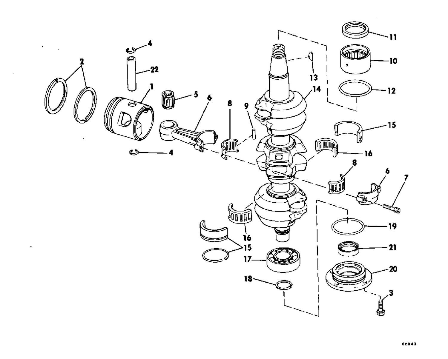 CRANKSHAFT AND PISTON