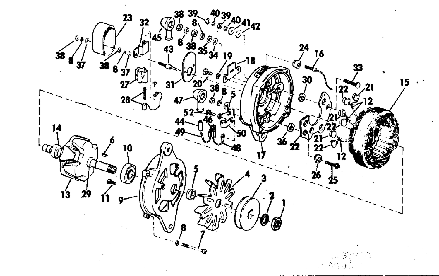ALTERNATOR - PRESTOLITE MODEL ALK-6222,ALK-6222Y 120-235 HP