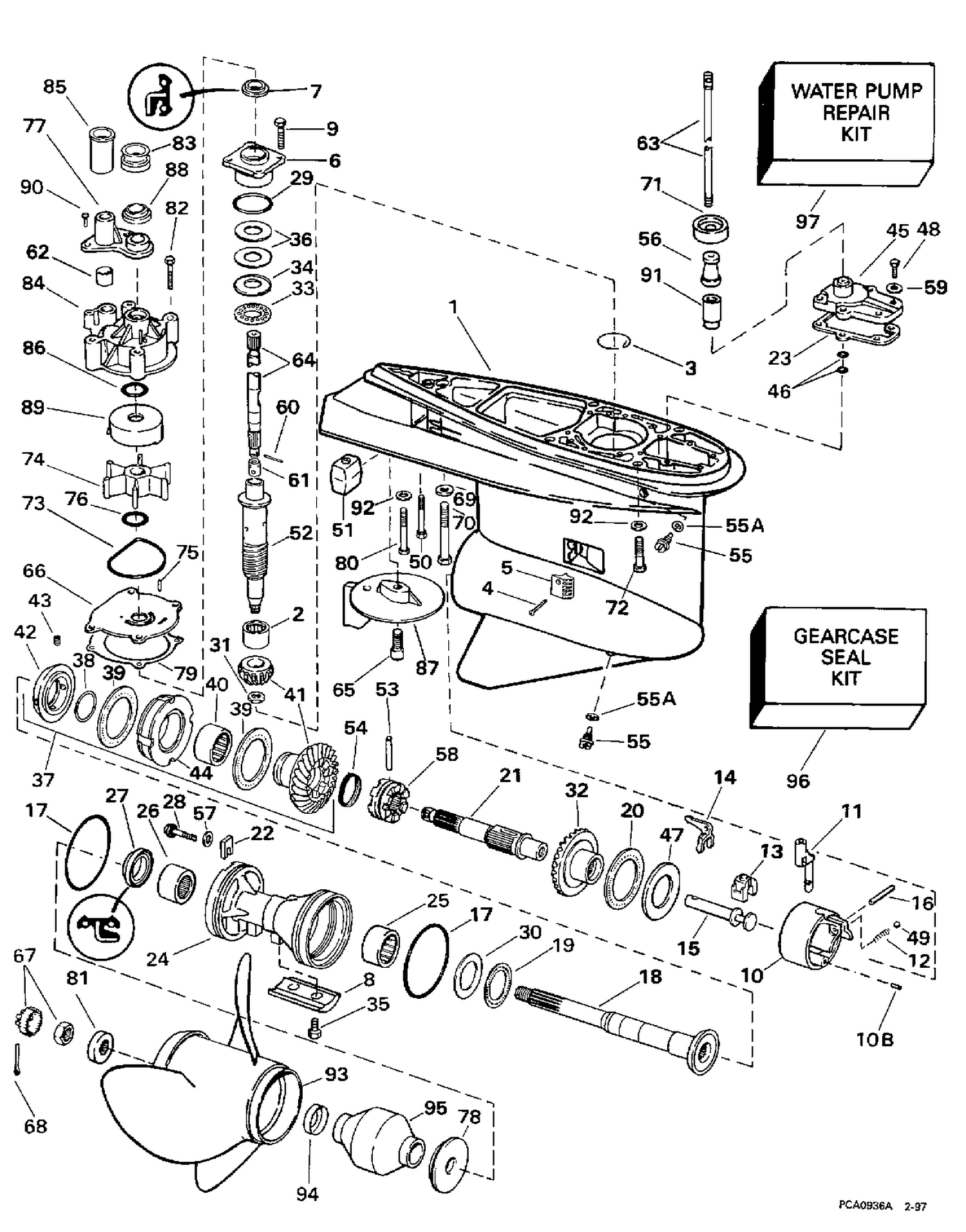 GEARCASE - COUNTER-ROTATION