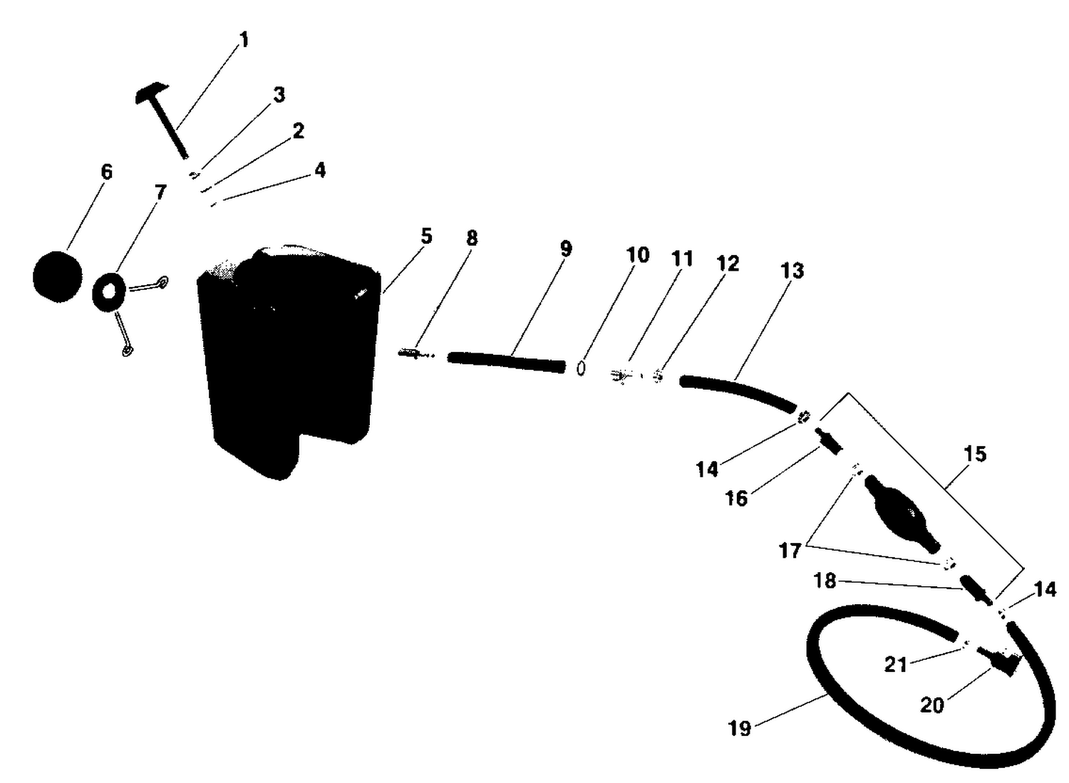 FUEL TANK & HOSE ASSEMBLY