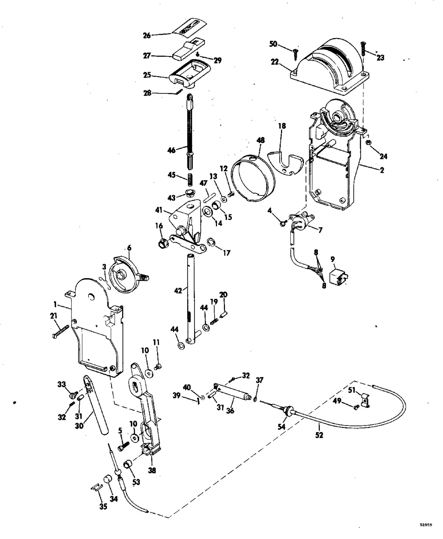 REMOTE CONTROL-BINNACLE MOUNT OPTIONAL ITEM-ALL MODELS