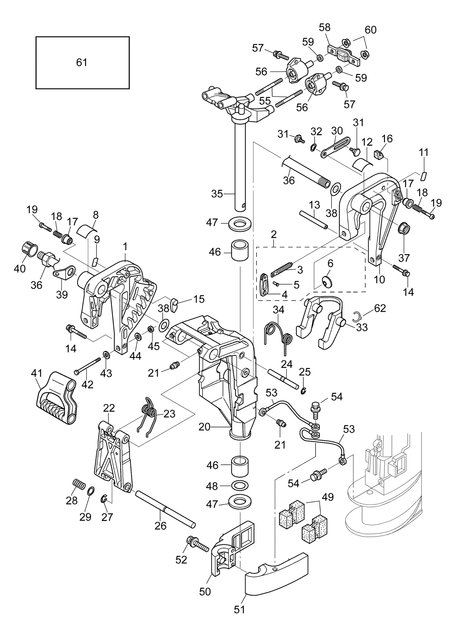 16-4_STERN & SWIVEL BRACKET (EGL MODELS)