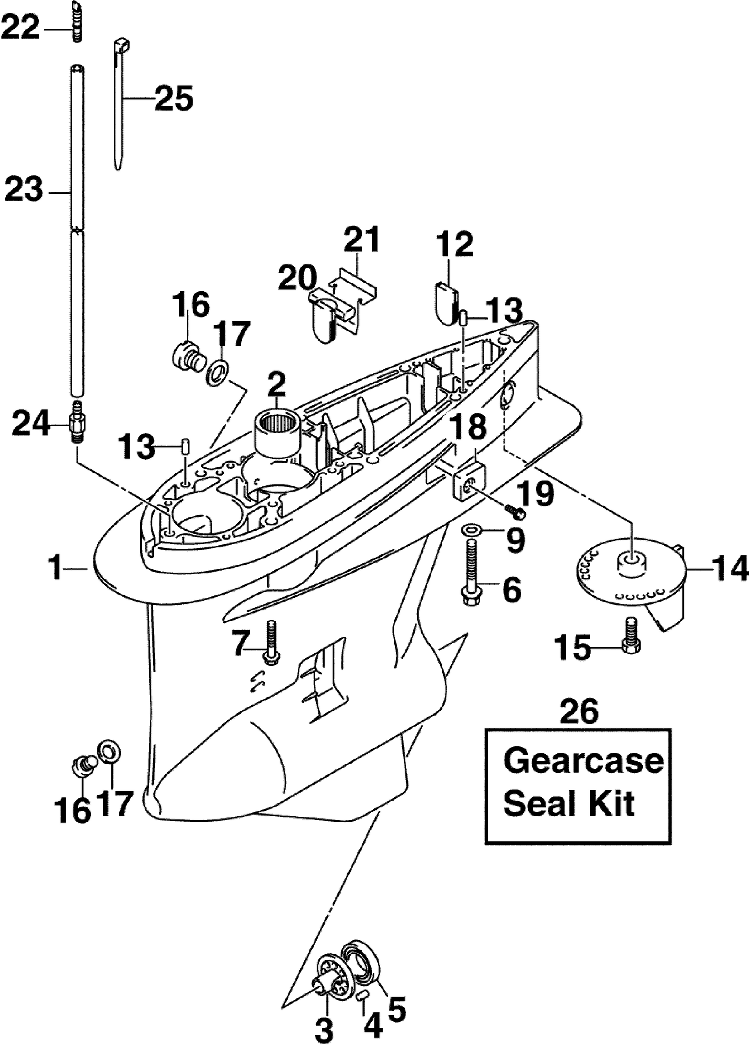 GEARCASE - COUNTER ROTATION