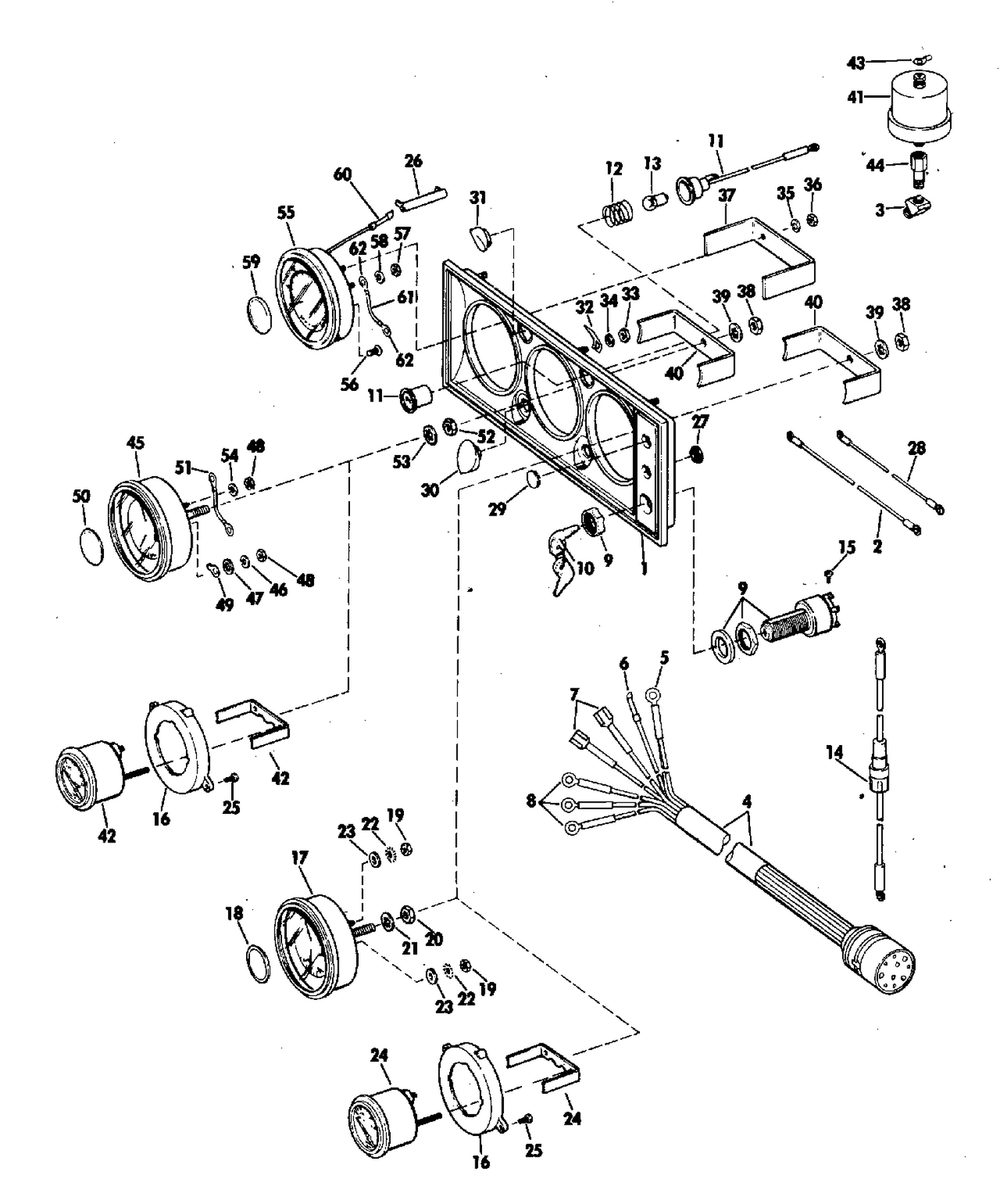 INSTRUMENT, PANEL AND STUD ASSEMBLY OPTIONAL ITEM-ALL MODELS