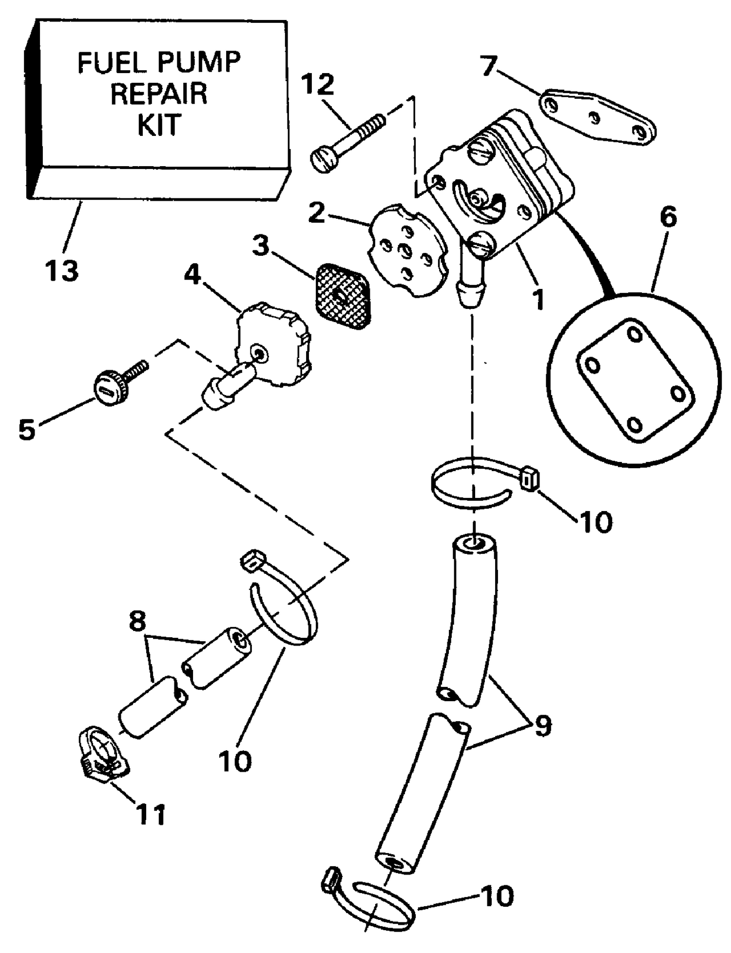 FUEL PUMP - ROPE START MODELS