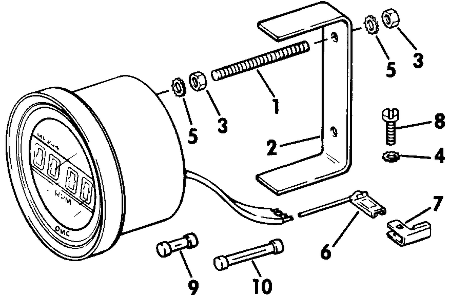 TACHOMETER - FLUSH MOUNT - DIGITAL