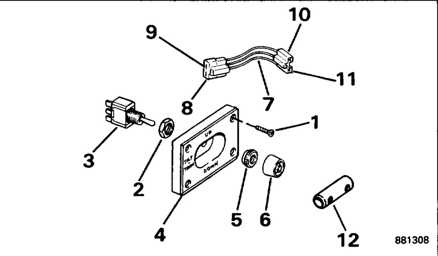 TRIM/TILT SWITCH CONVERSION KIT - DUAL ENGINE