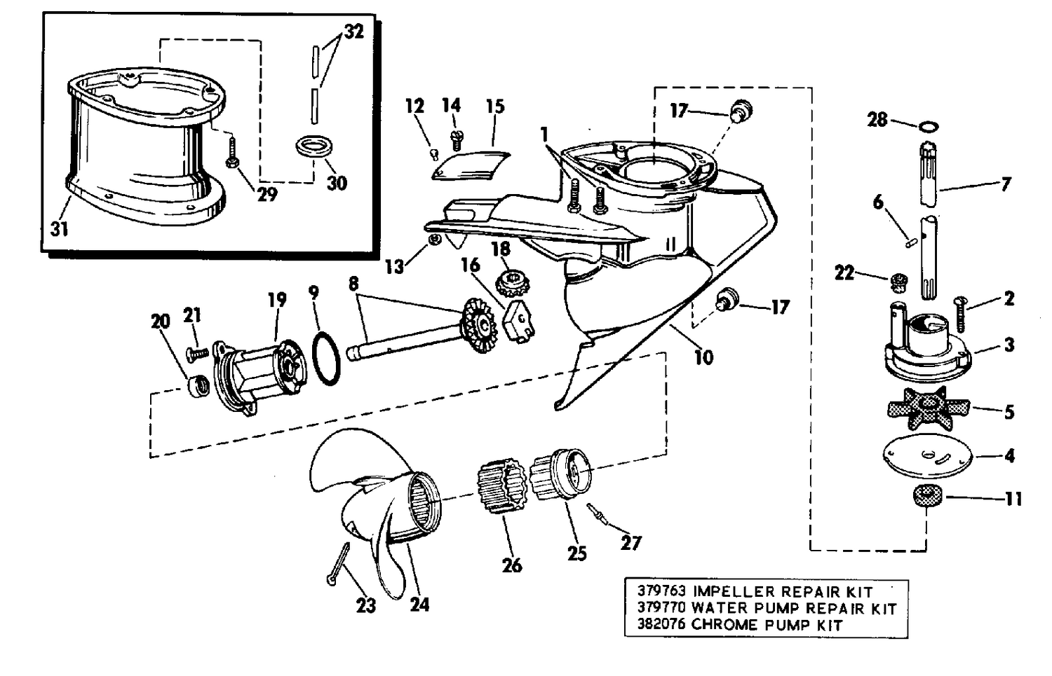 GEARCASE-WEEDLESS DRIVE