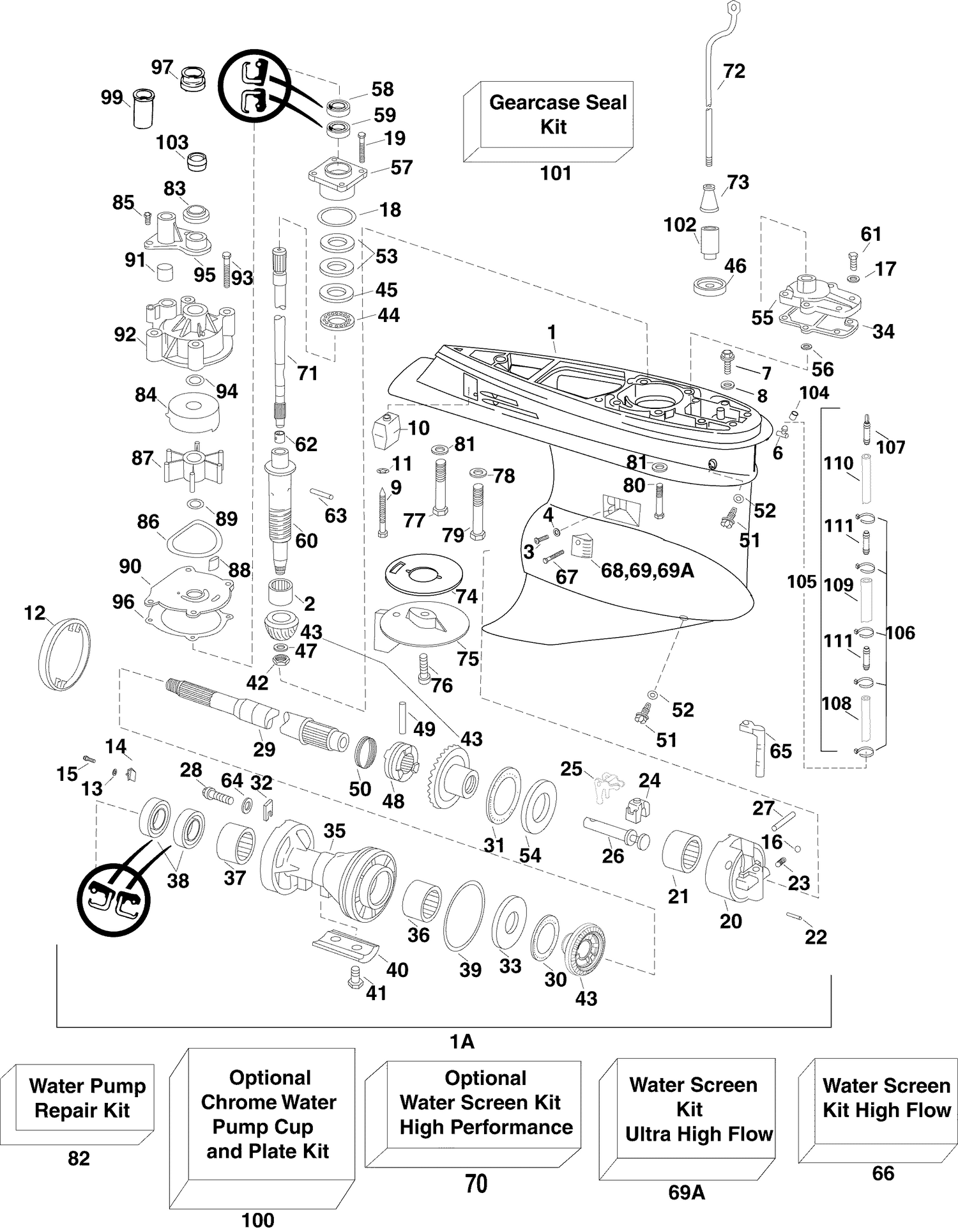 GEARCASE PL, SL,PX,PZ MODELS (M Type)