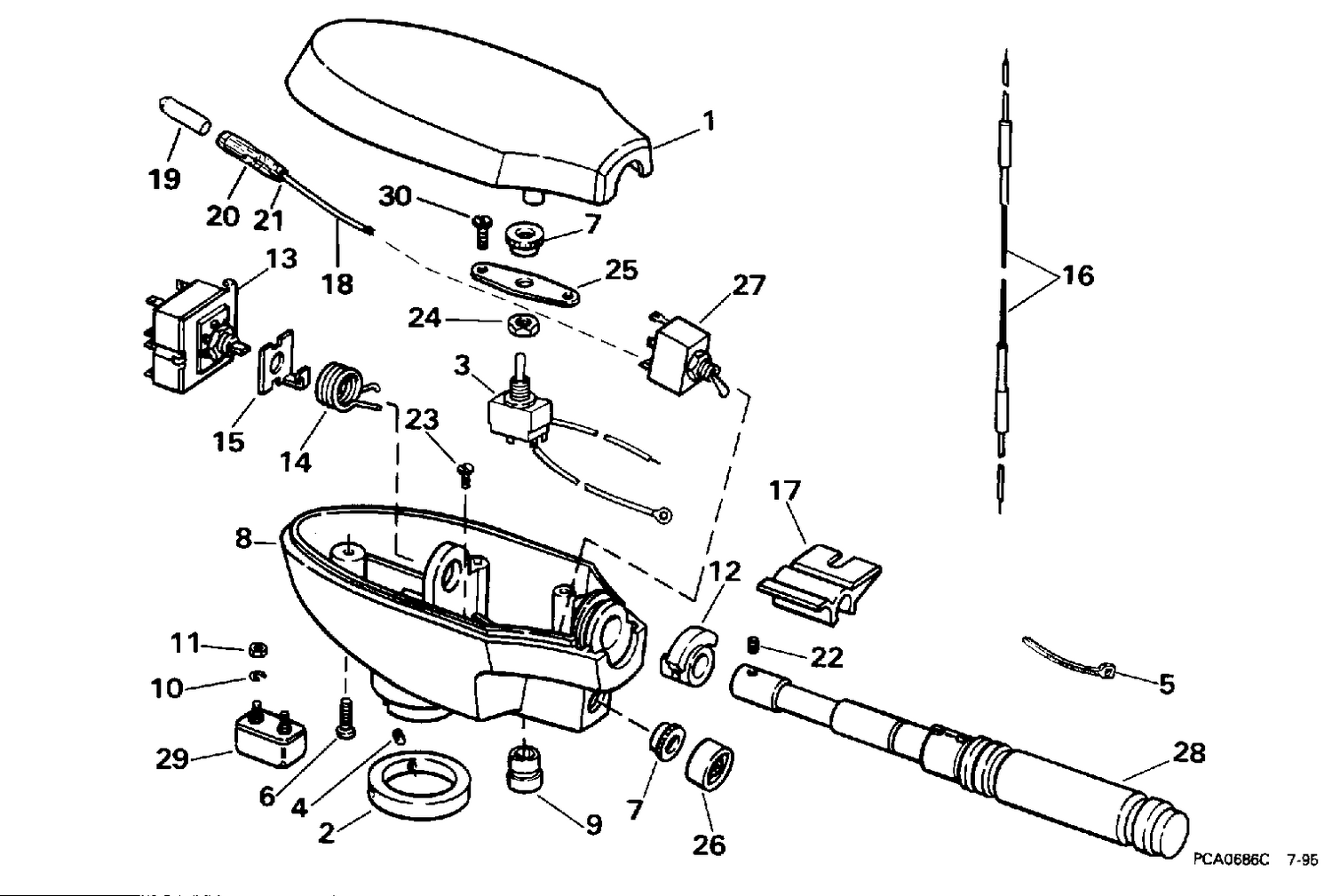 CONTROL HOUSING GROUP/HAND STEERING MODEL