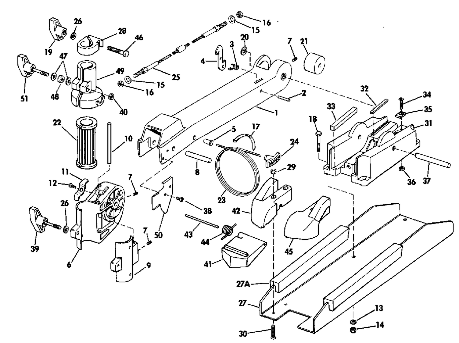 BOW ARM AND DECK BRACKET GROUP