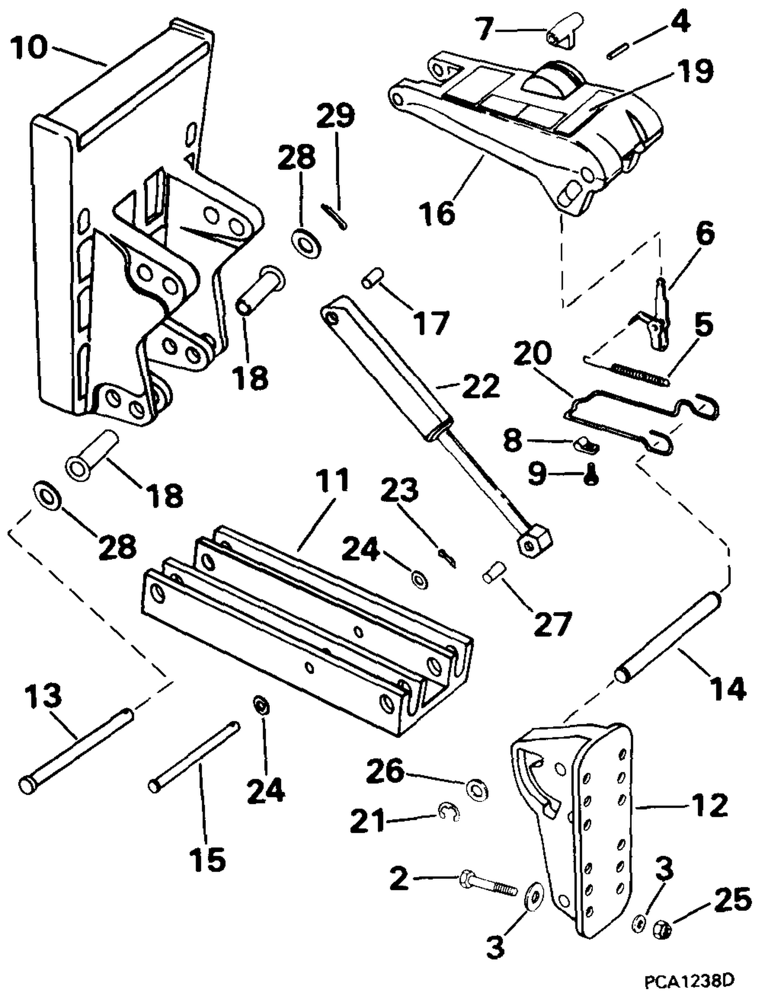 AUXILIARY MOTOR BRACKET -- 125 LBS. (56.6 KG)