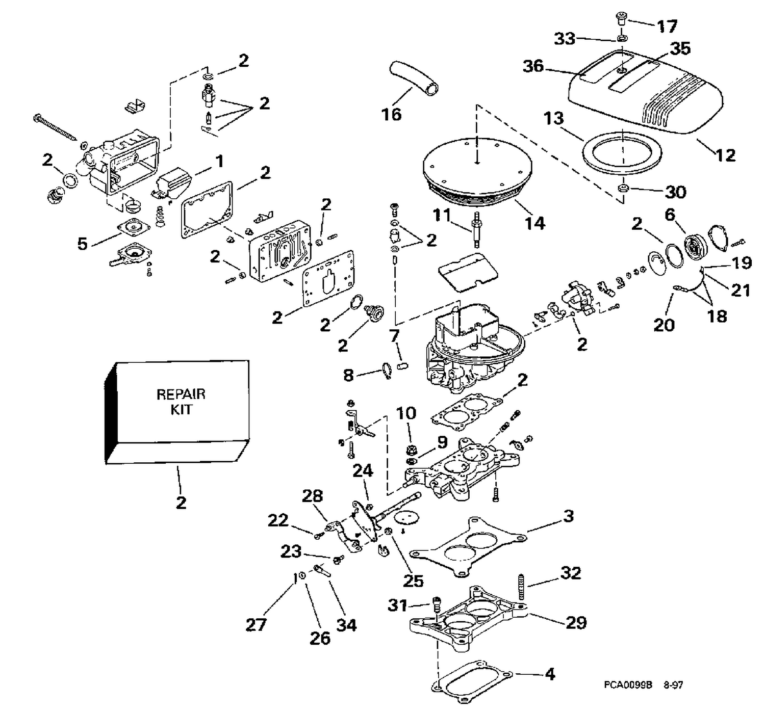 CARBURETOR -- 2V MODELS