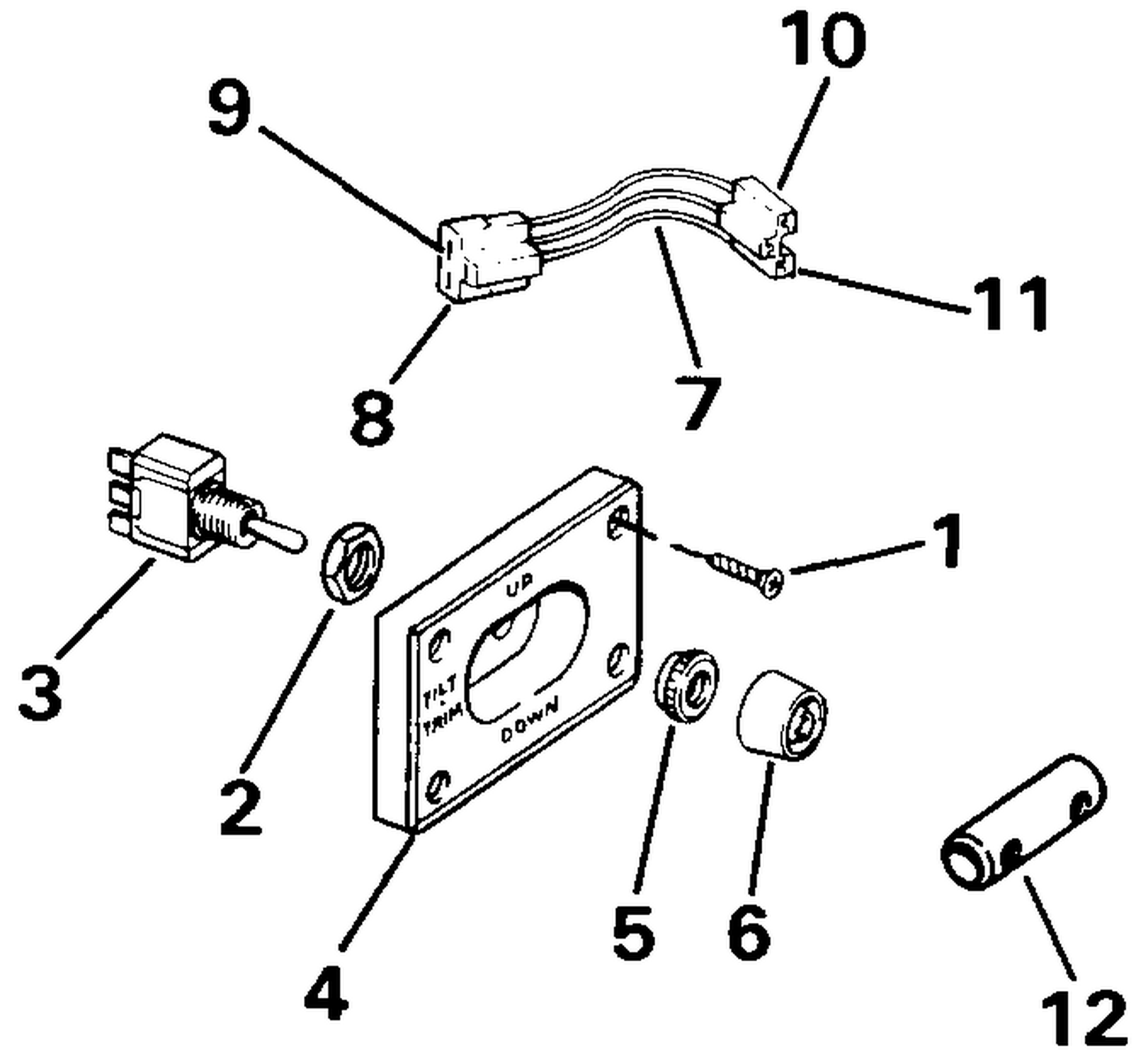 TRIM/TILT SWITCH CONVERSION KIT-DUAL ENGINE