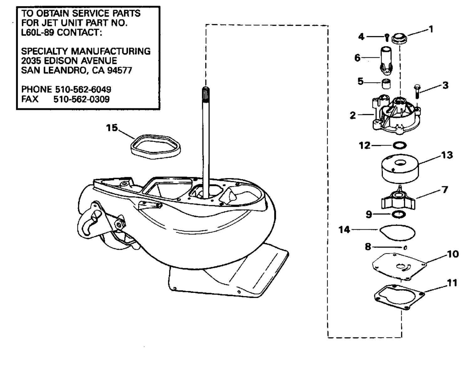 JET DRIVE UNIT - J70JL ONLY