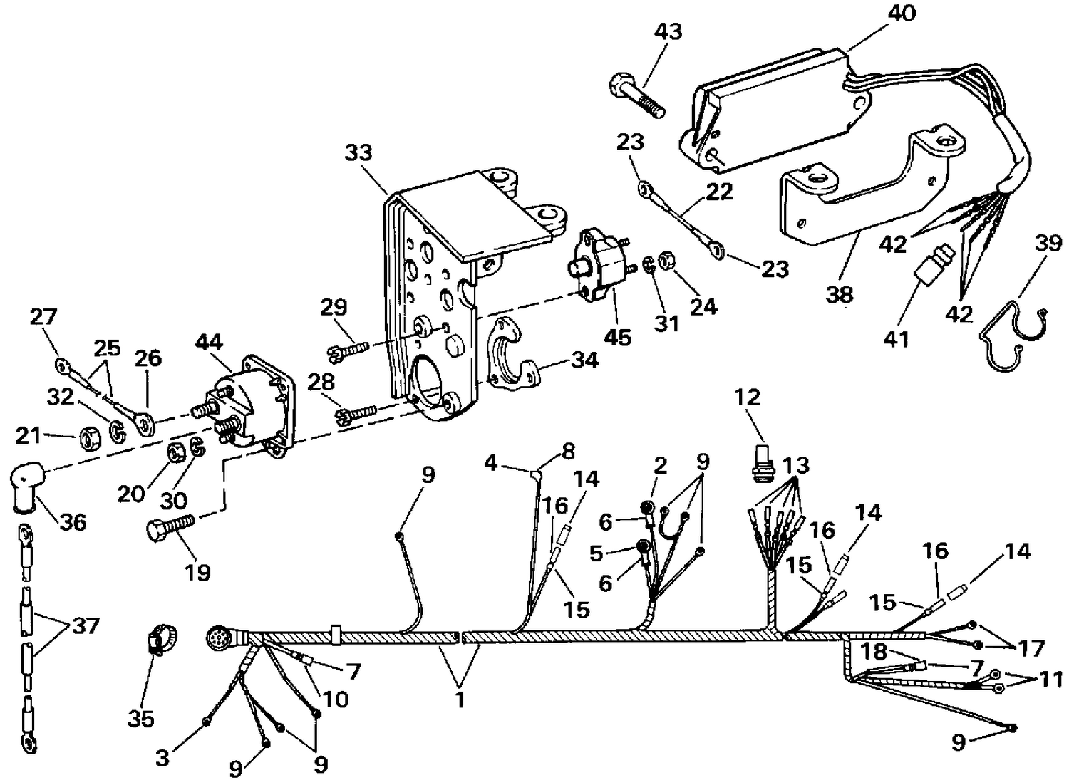 ENGINE WIRE HARNESS & SHIFT MODULE - 5.7 LITRE