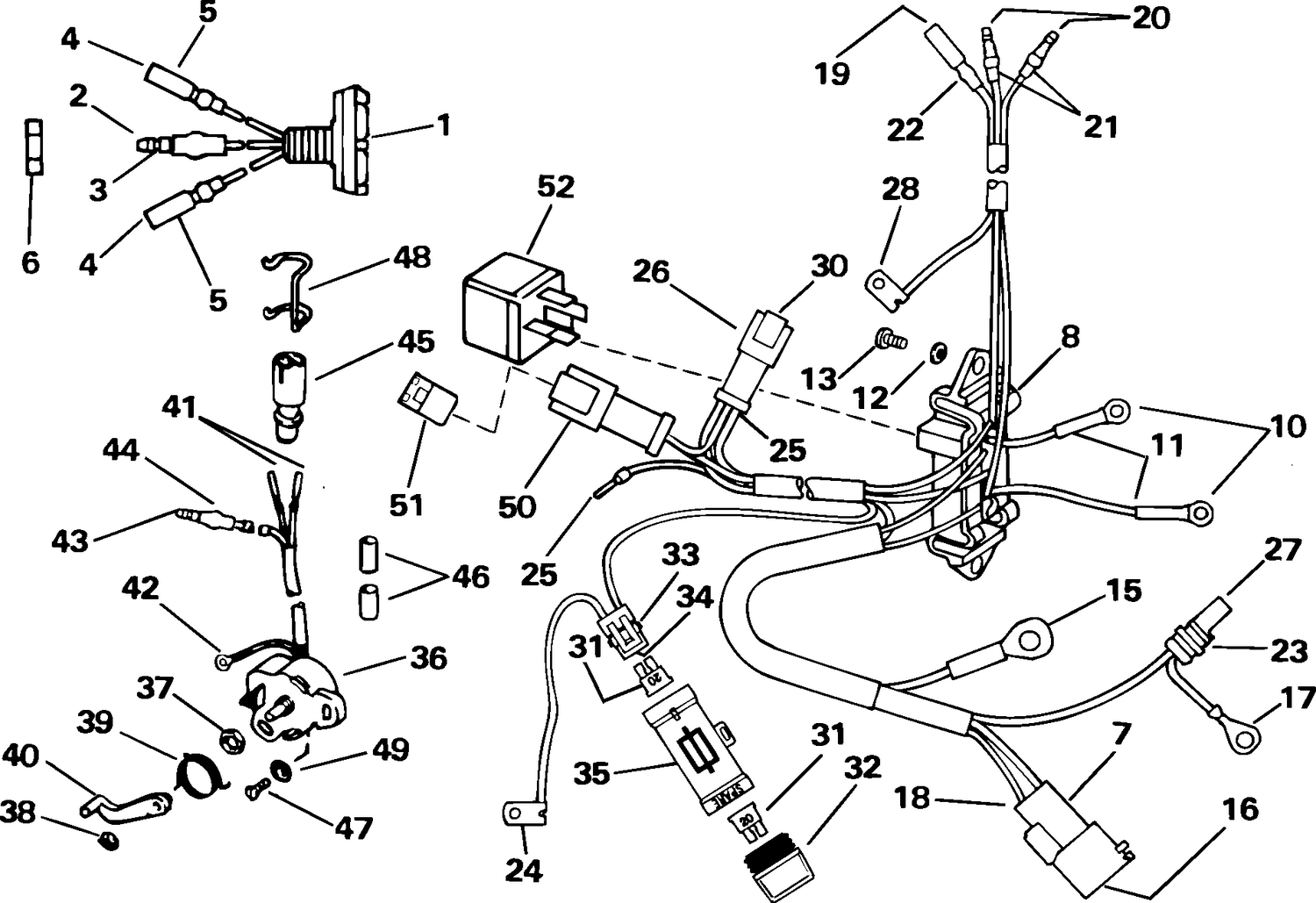 POWER TRIM/TILT ELECTRICAL - 65 MODELS