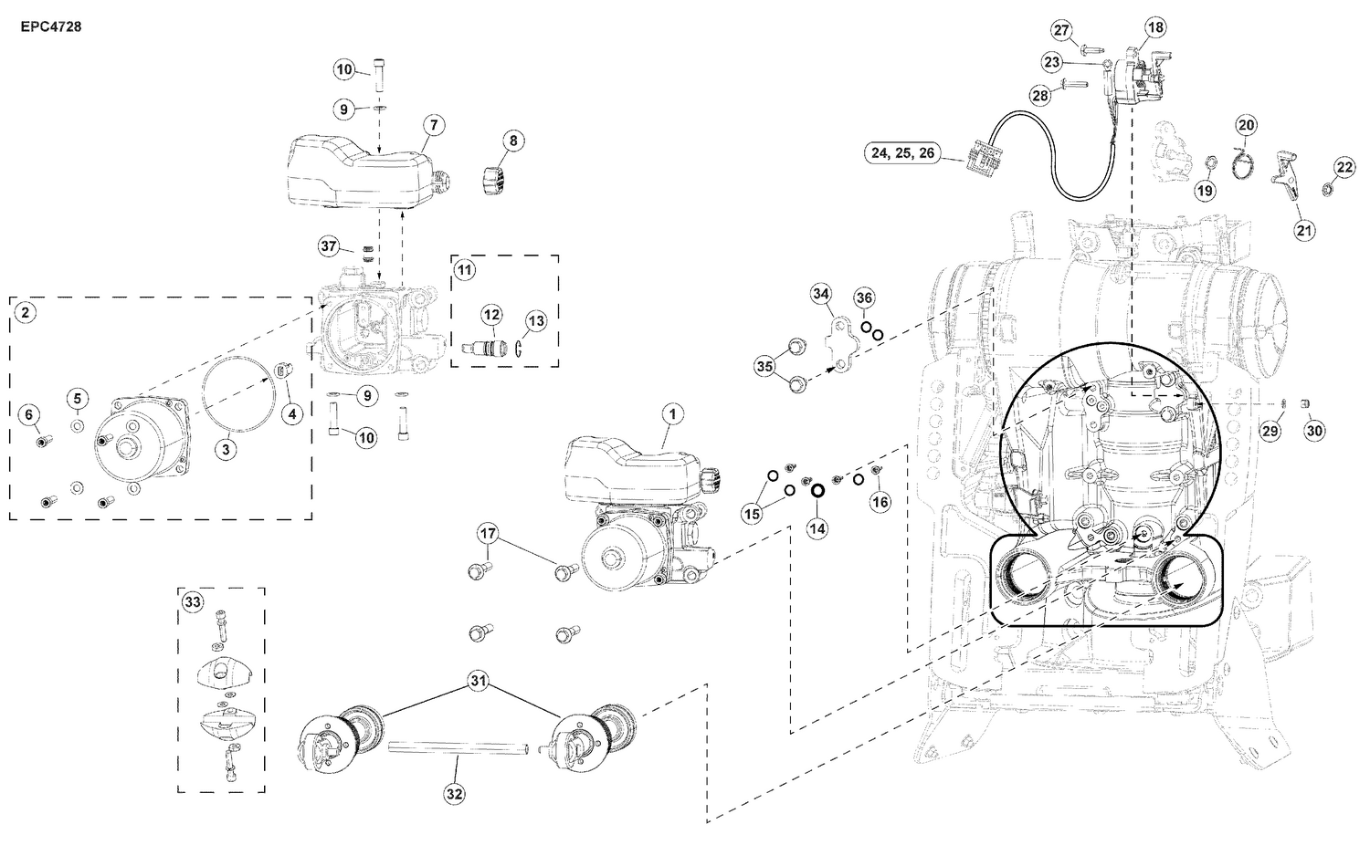 08-1_TRIM & TILT MANIFOLD ASSEMBLY (FULL FEATURED)