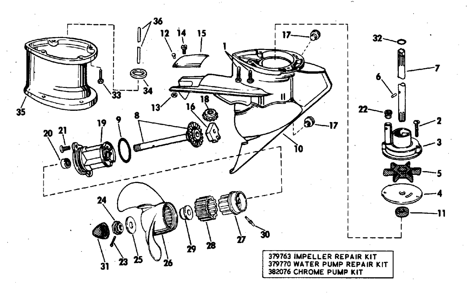 GEARCASE-WEEDLESS DRIVE