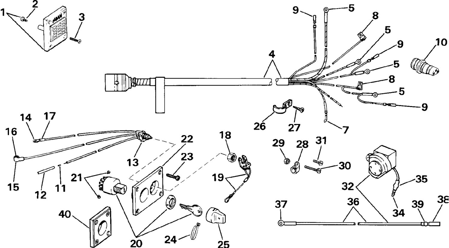WIRING KIT - SINGLE LEVER CONTROLS REM. ELEC. START 10-V-8