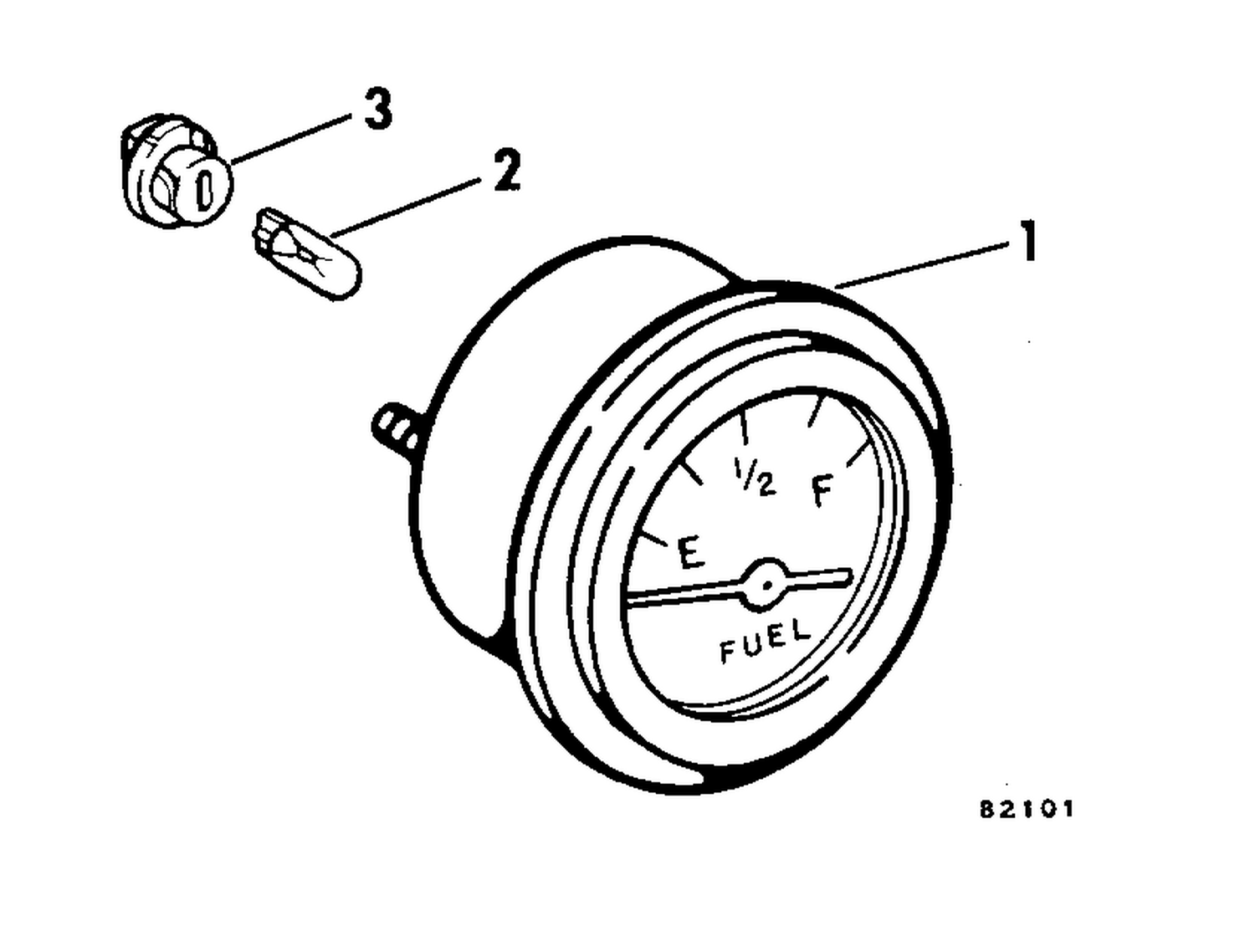 FUEL GAUGE KIT, FLUSH MOUNT