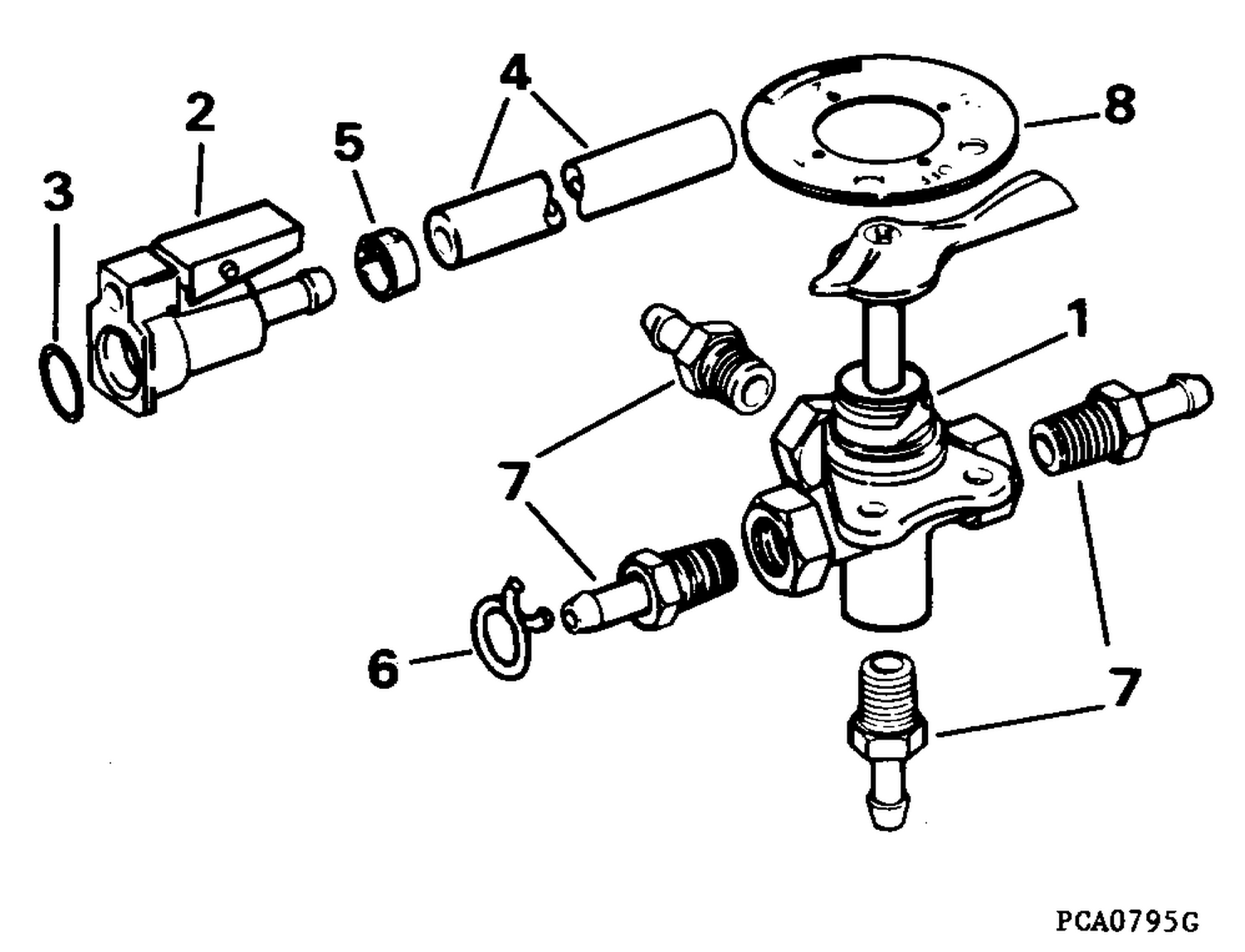FOUR-WAY VALVE KIT - 5/16 IN. I.D. FUEL HOSE
