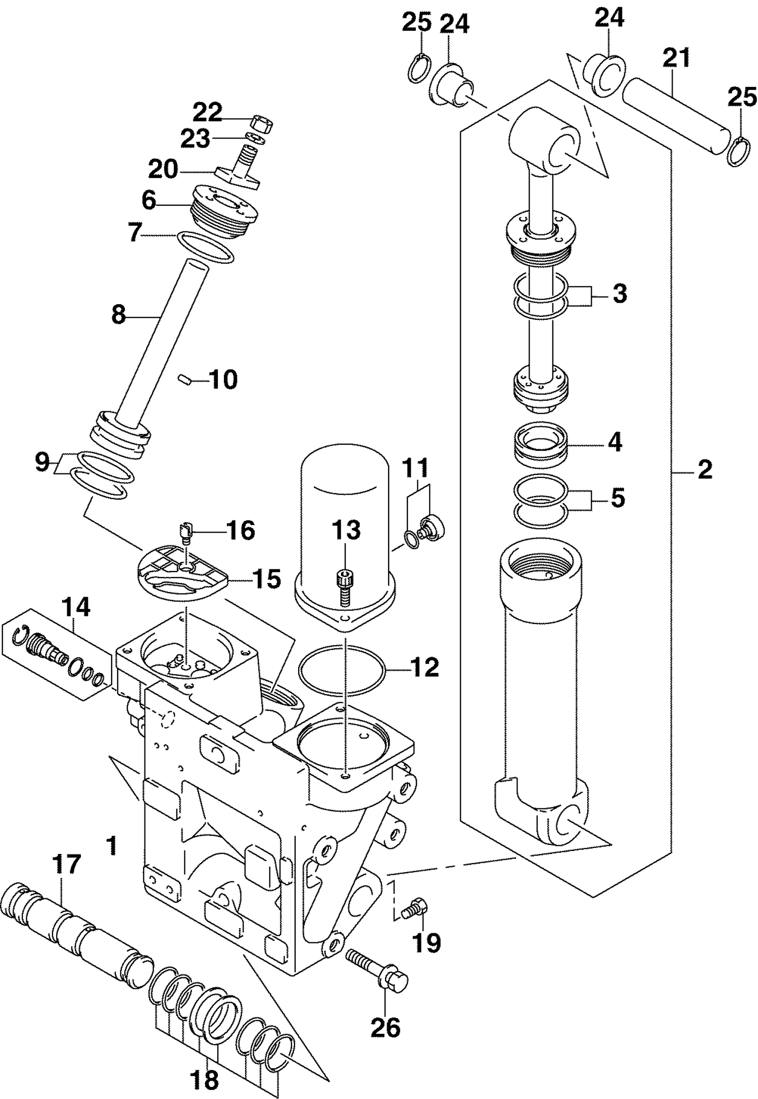 POWER TRIM/TILT CYLINDER ASSEMBLY