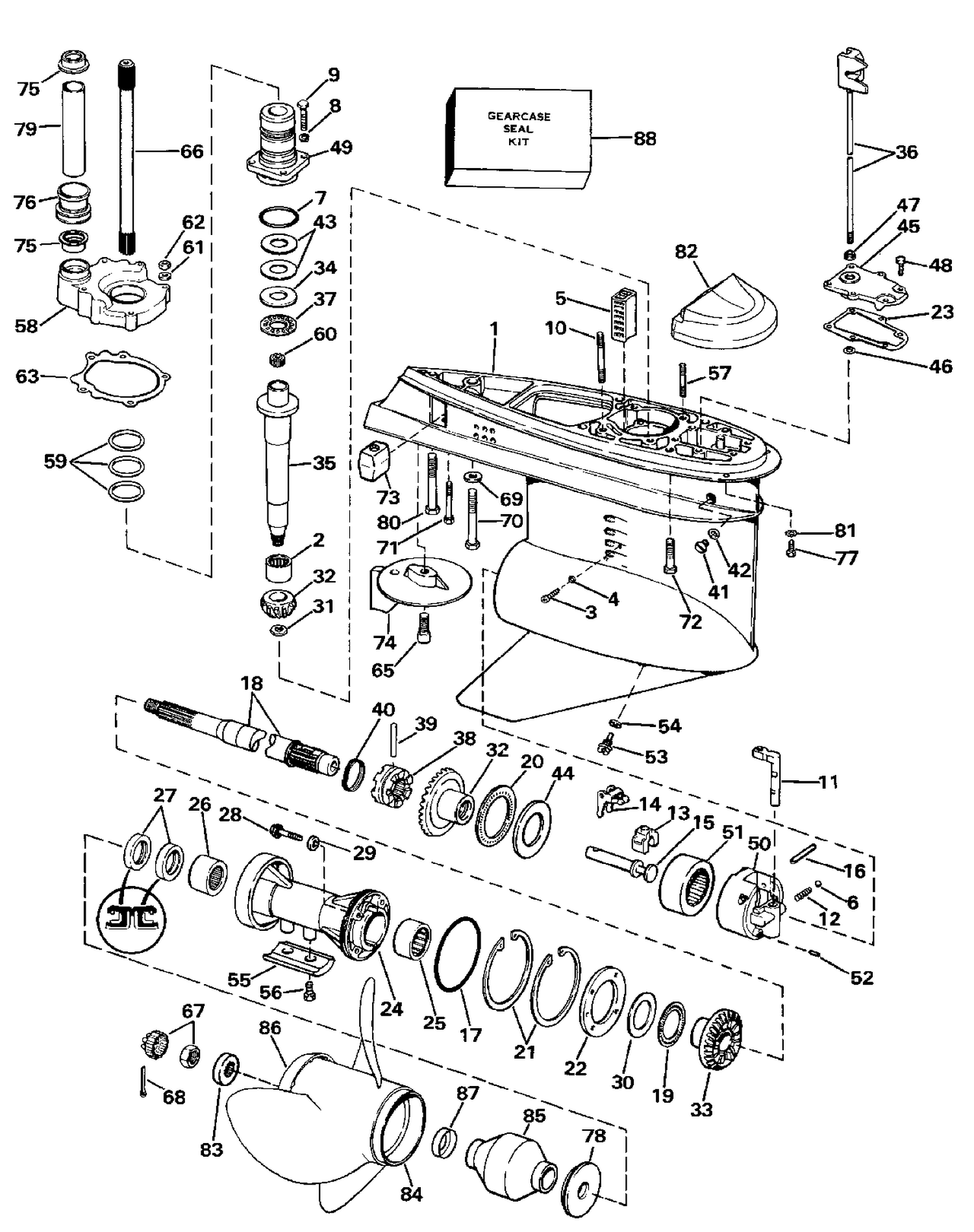 LOWER GEARCASE
