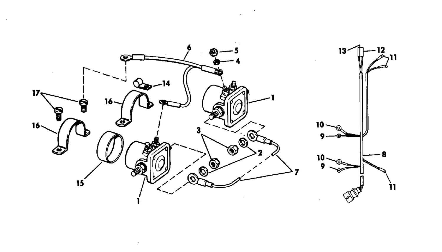 TILT SOLENOID GROUP 155,225 & 245 HP STERN DRIVE