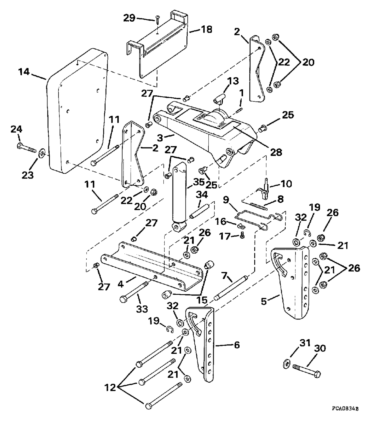 AUXILIARY MOTOR BRACKET KIT - 80 LBS. (36.2 KG)