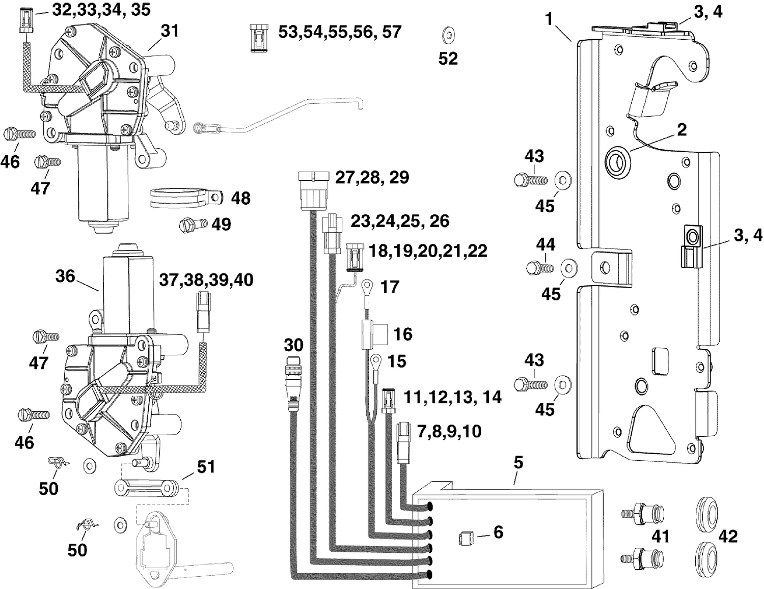 ELECTRONIC SHIFT AND THROTTLE CONVERSION KIT - 90° V6