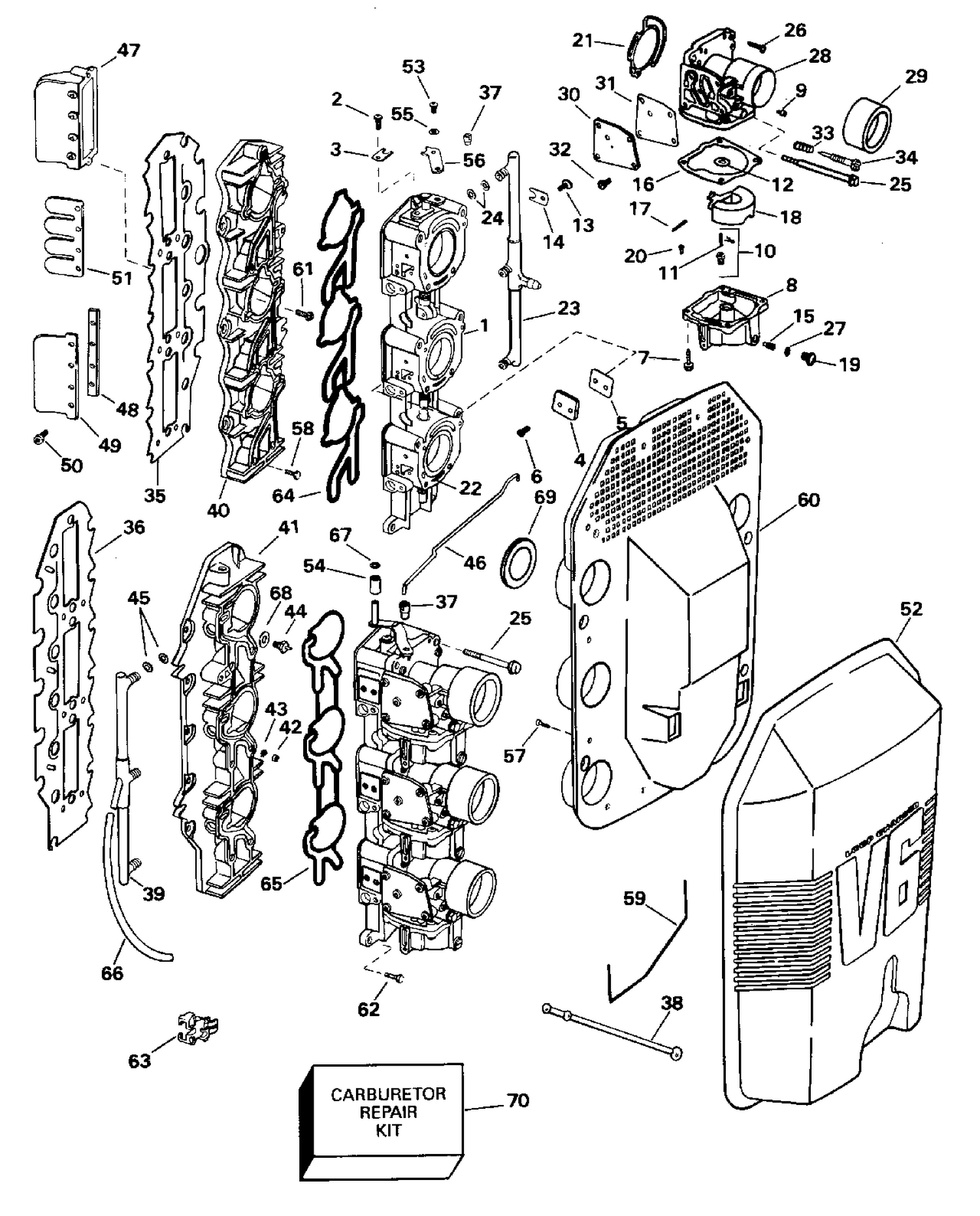 CARBURETOR AND INTAKE MANIFOLD