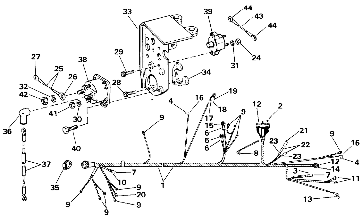 ENGINE WIRE HARNESS & BRACKET