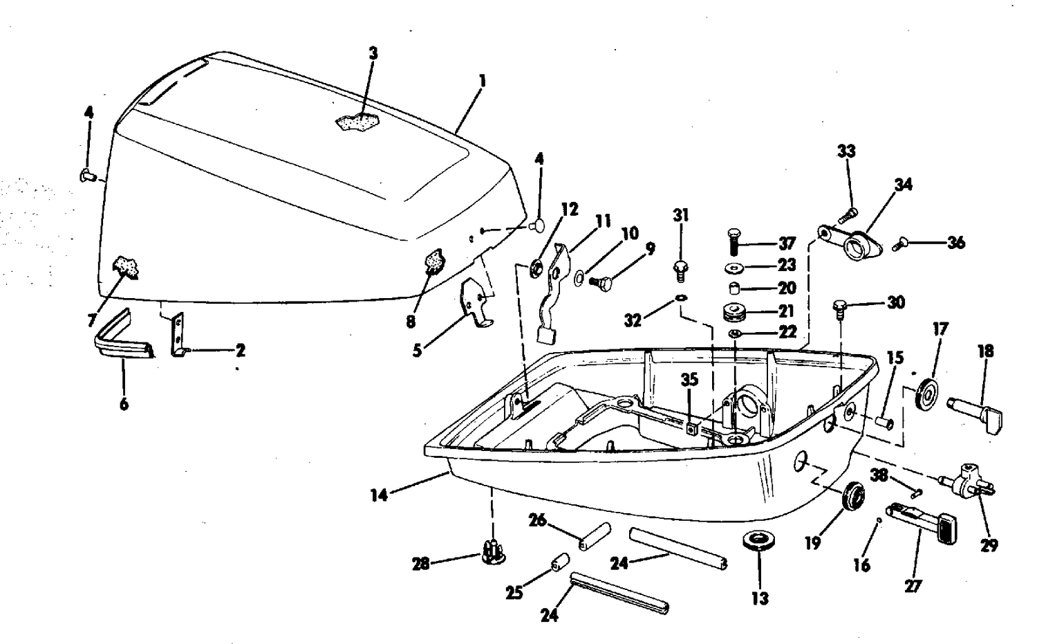 MOTOR COVER,7.5  JOHNSON MODELS